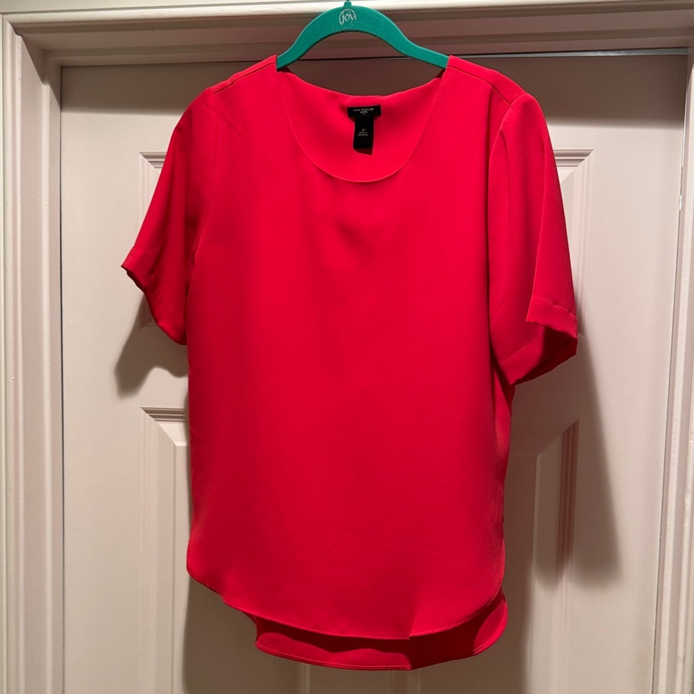Ann Taylor Vibrant Red Blouse